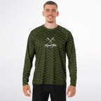 Olive Scales Long Sleeve Fishing Shirt - Men's