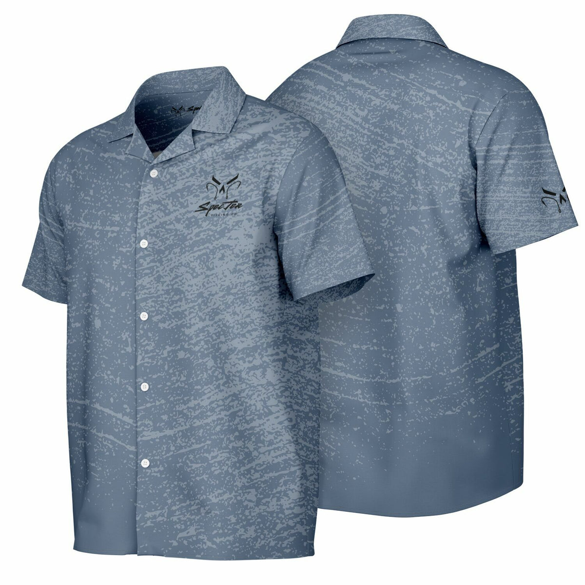 Wavelength Spread Collar Short Sleeve Button-Down Shirt - Men's