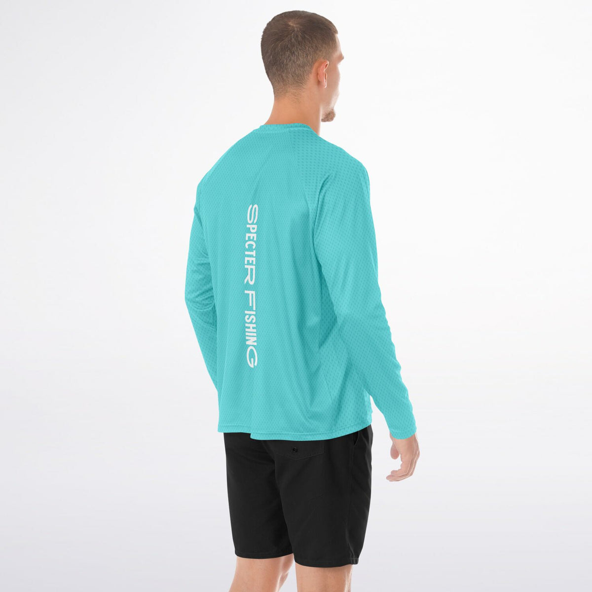 Aqua Pastel Long Sleeve Fishing Shirt - Men's