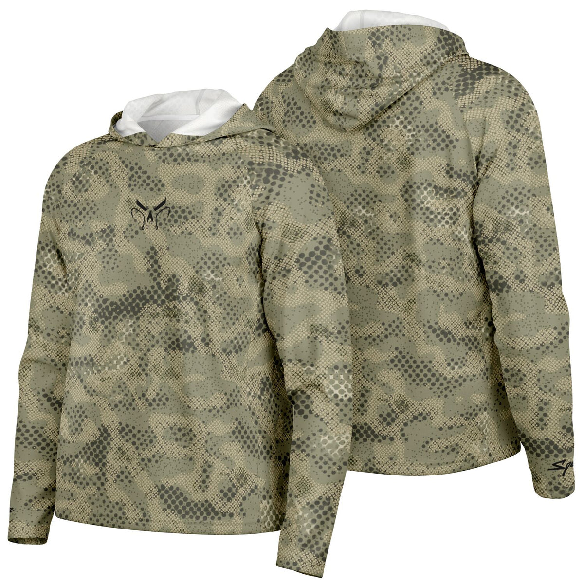 Spotted Commander Long Sleeve Hooded Fishing Shirt - Men's