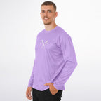 Purple Pastel Long Sleeve Fishing Shirt - Men's