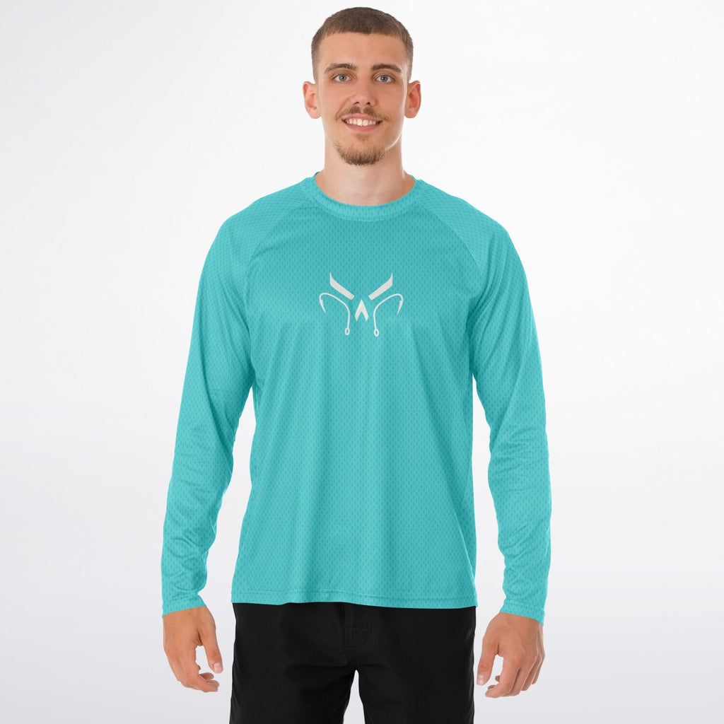 Aqua Pastel Long Sleeve Fishing Shirt - Men's
