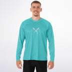 Aqua Pastel Long Sleeve Fishing Shirt - Men's
