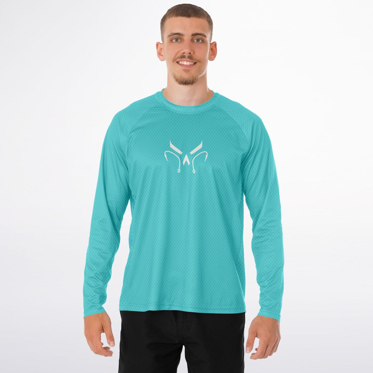 Aqua Pastel Long Sleeve Fishing Shirt - Men's