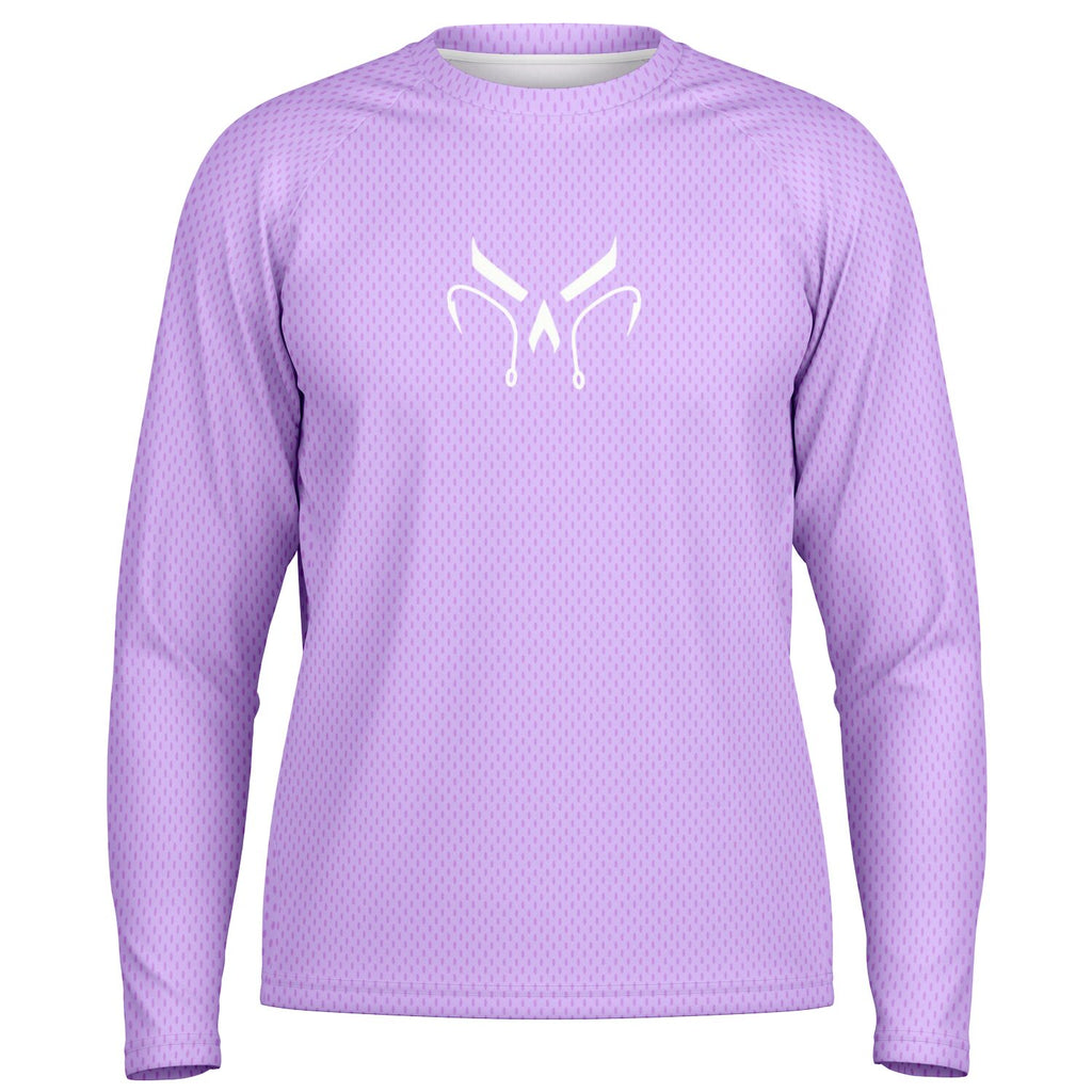 Purple Pastel Long Sleeve Fishing Shirt - Men's
