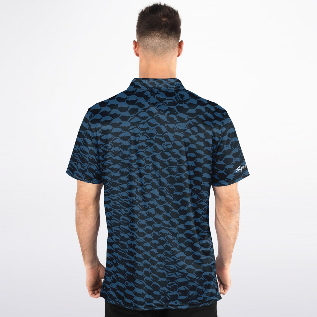 Blue Scales Polo Shirt - Men's