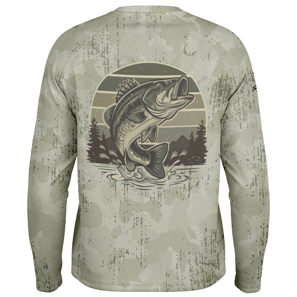 Big Bass Splash Long Sleeve Fishing Shirt - Men's