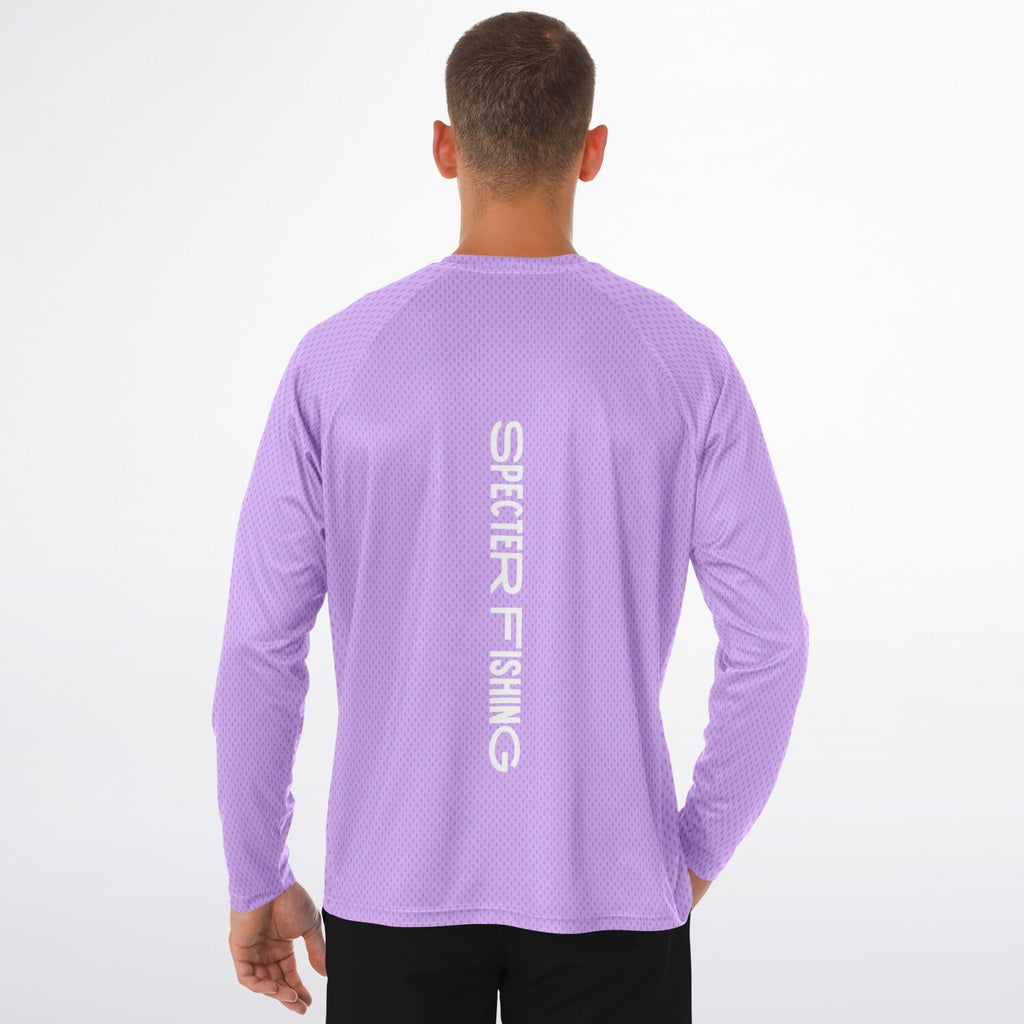 Purple Pastel Long Sleeve Fishing Shirt - Men's