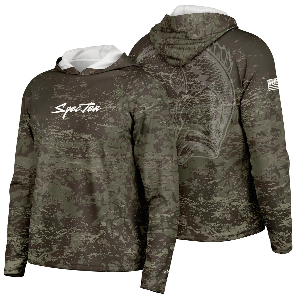 Woodland Long Sleeve Hooded Fishing Shirt - Men's
