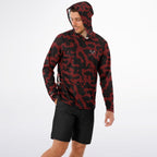 Red Commander Long Sleeve Hooded Fishing Shirt - Men's