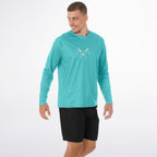 Aqua Pastel Long Sleeve Fishing Shirt - Men's
