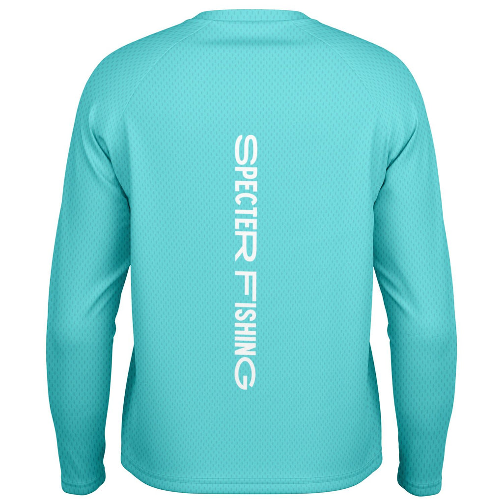 Aqua Pastel Long Sleeve Fishing Shirt - Men's
