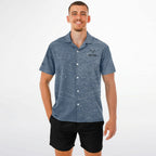 Wavelength Spread Collar Short Sleeve Button-Down Shirt - Men's