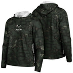 Dark Spotted Commander Long Sleeve Hooded Fishing Shirt - Men's