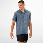 Wavelength Spread Collar Short Sleeve Button-Down Shirt - Men's