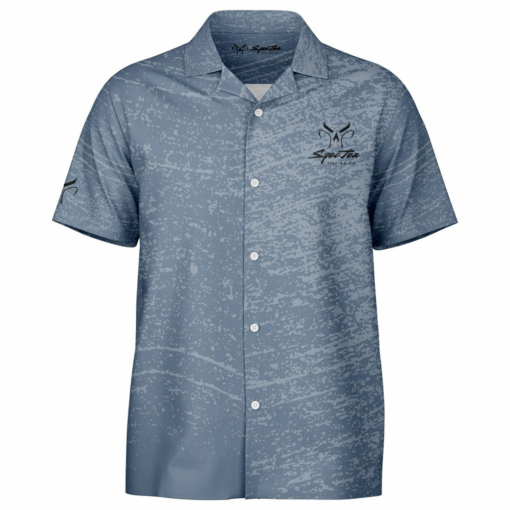 Wavelength Spread Collar Short Sleeve Button-Down Shirt - Men's