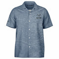 Wavelength Spread Collar Short Sleeve Button-Down Shirt - Men's