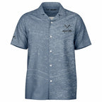 Wavelength Spread Collar Short Sleeve Button-Down Shirt - Men's