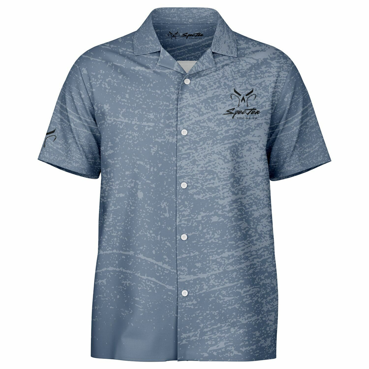 Wavelength Spread Collar Short Sleeve Button-Down Shirt - Men's