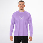 Purple Pastel Long Sleeve Fishing Shirt - Men's