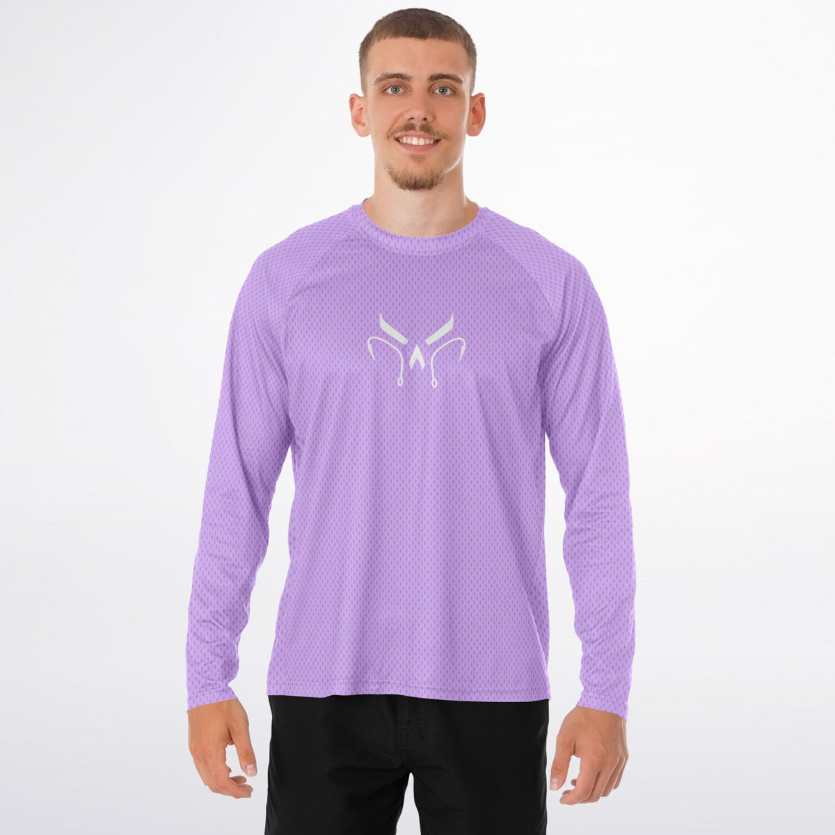 Purple Pastel Long Sleeve Fishing Shirt - Men's