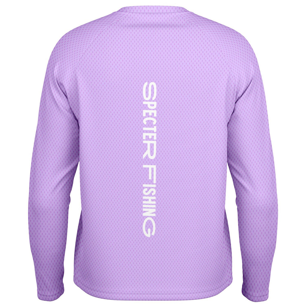 Purple Pastel Long Sleeve Fishing Shirt - Men's