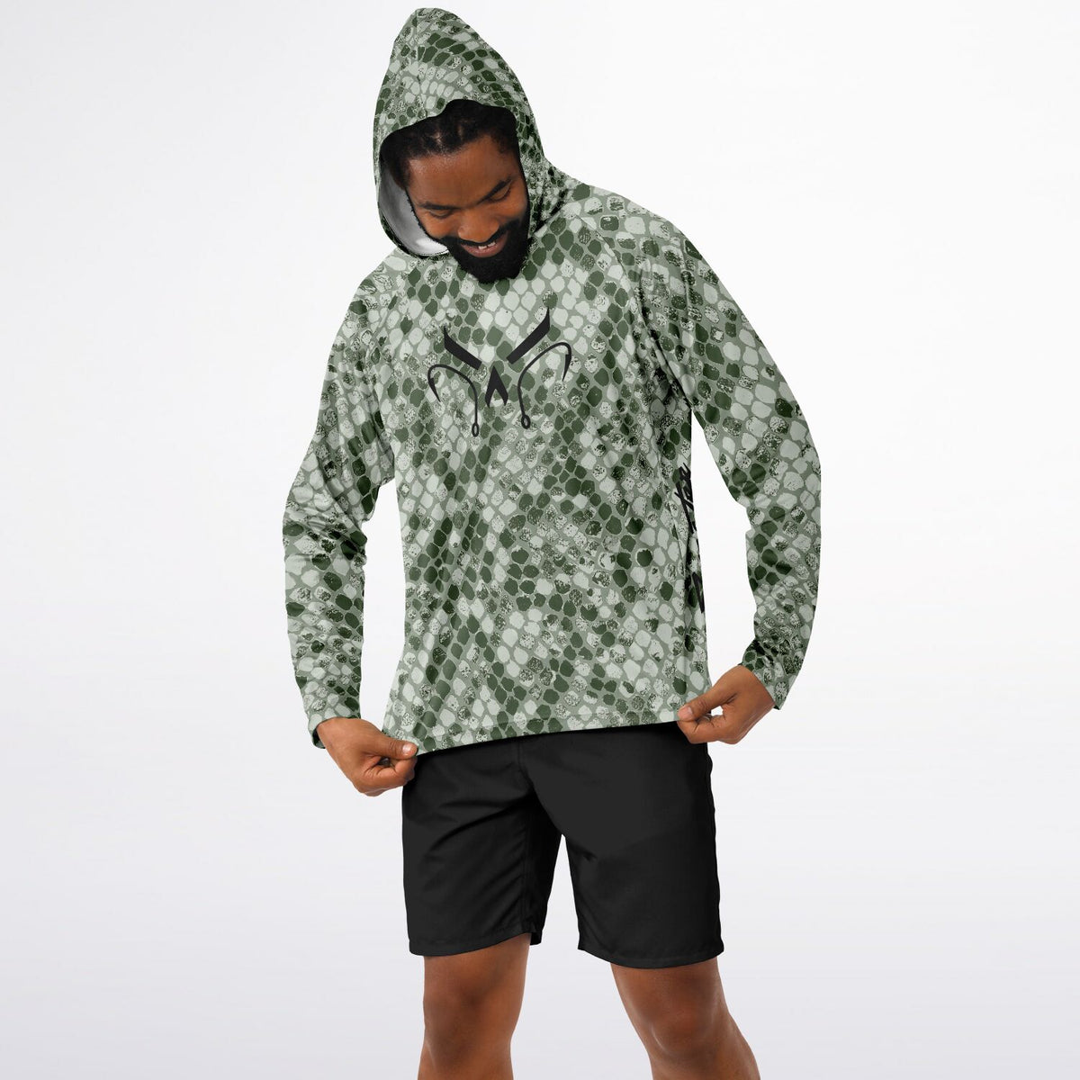 Jungle Cobra Long Sleeve Hooded Fishing Shirt - Men's