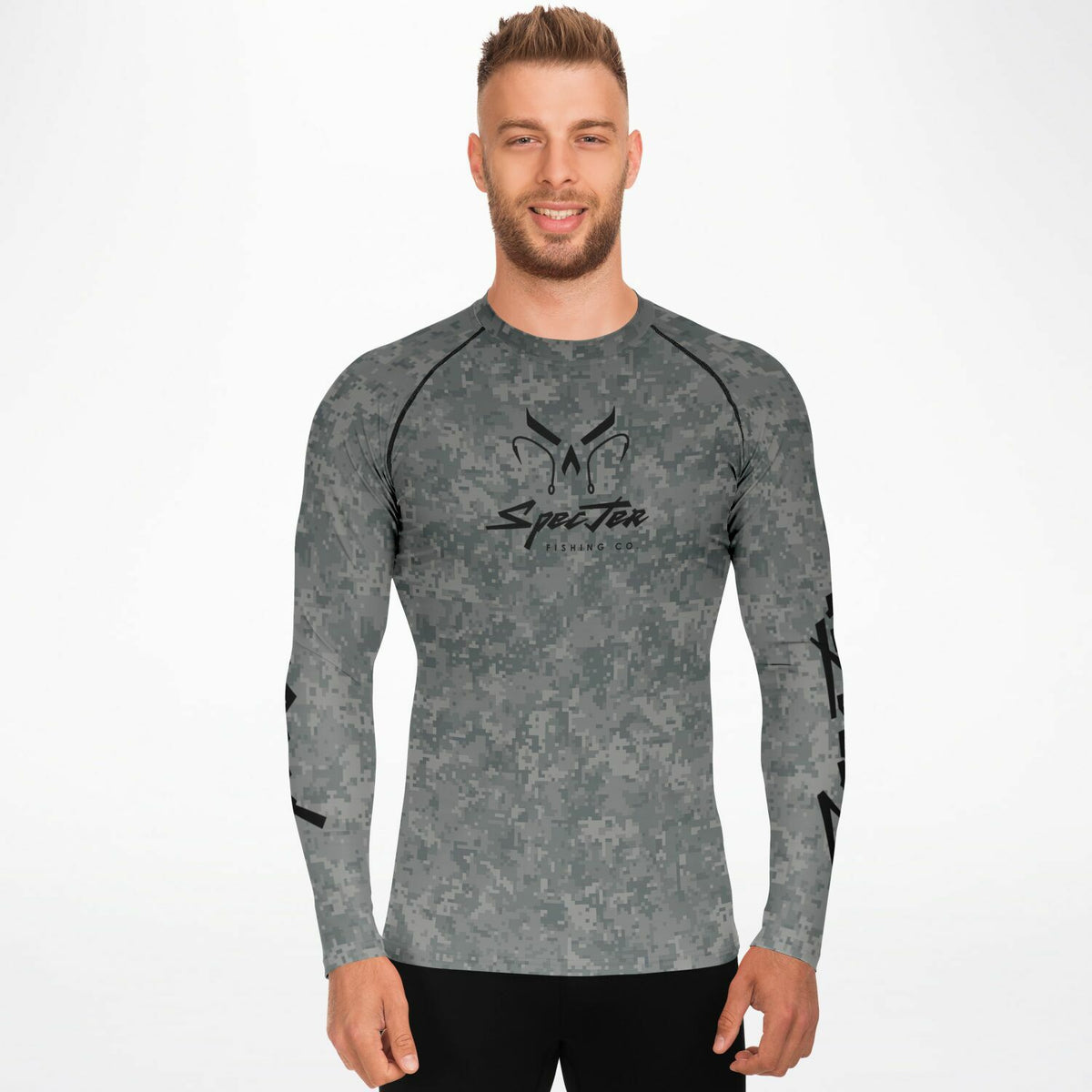 Rip Line Long Sleeve Swimming Rash Guard - Men's