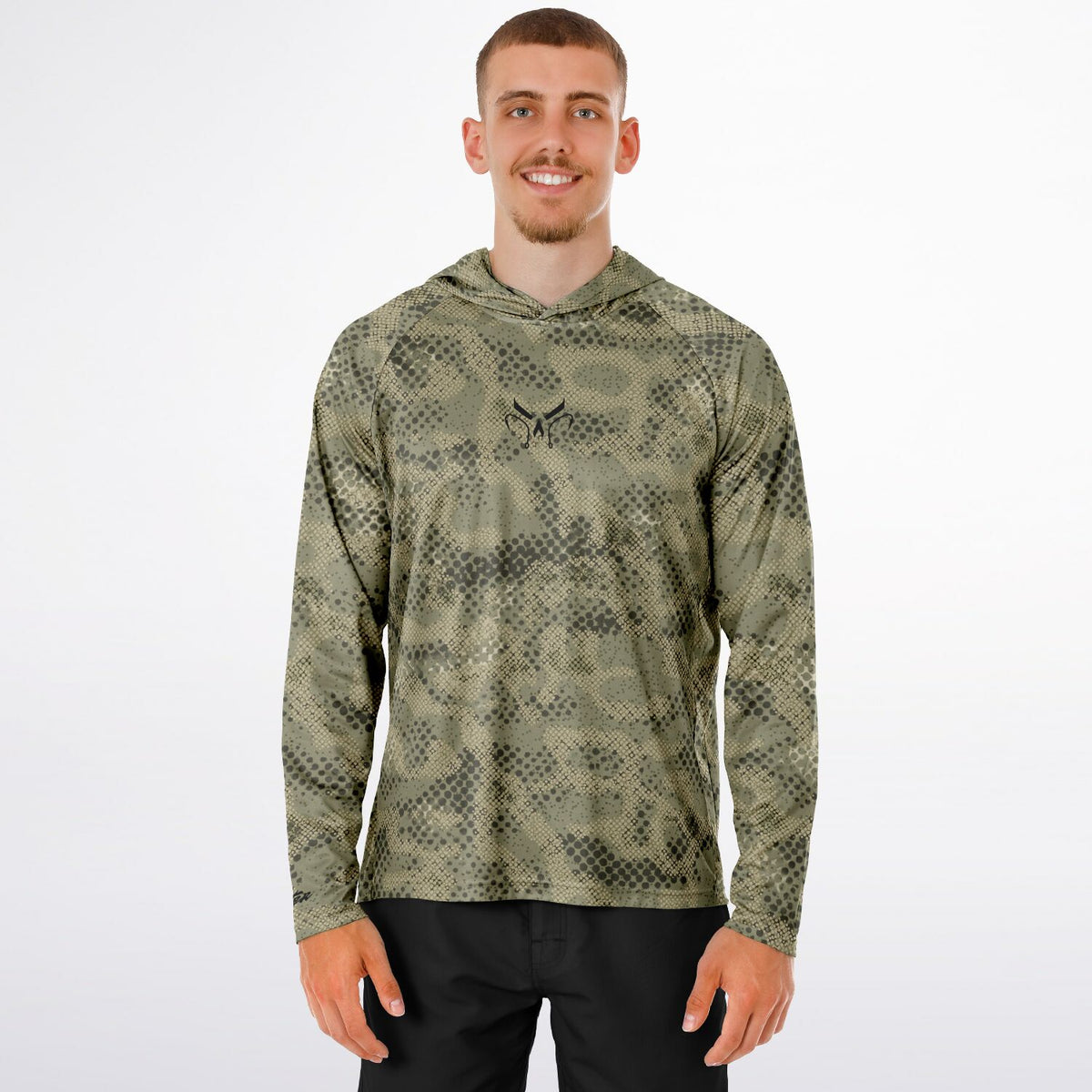 Spotted Commander Long Sleeve Hooded Fishing Shirt - Men's
