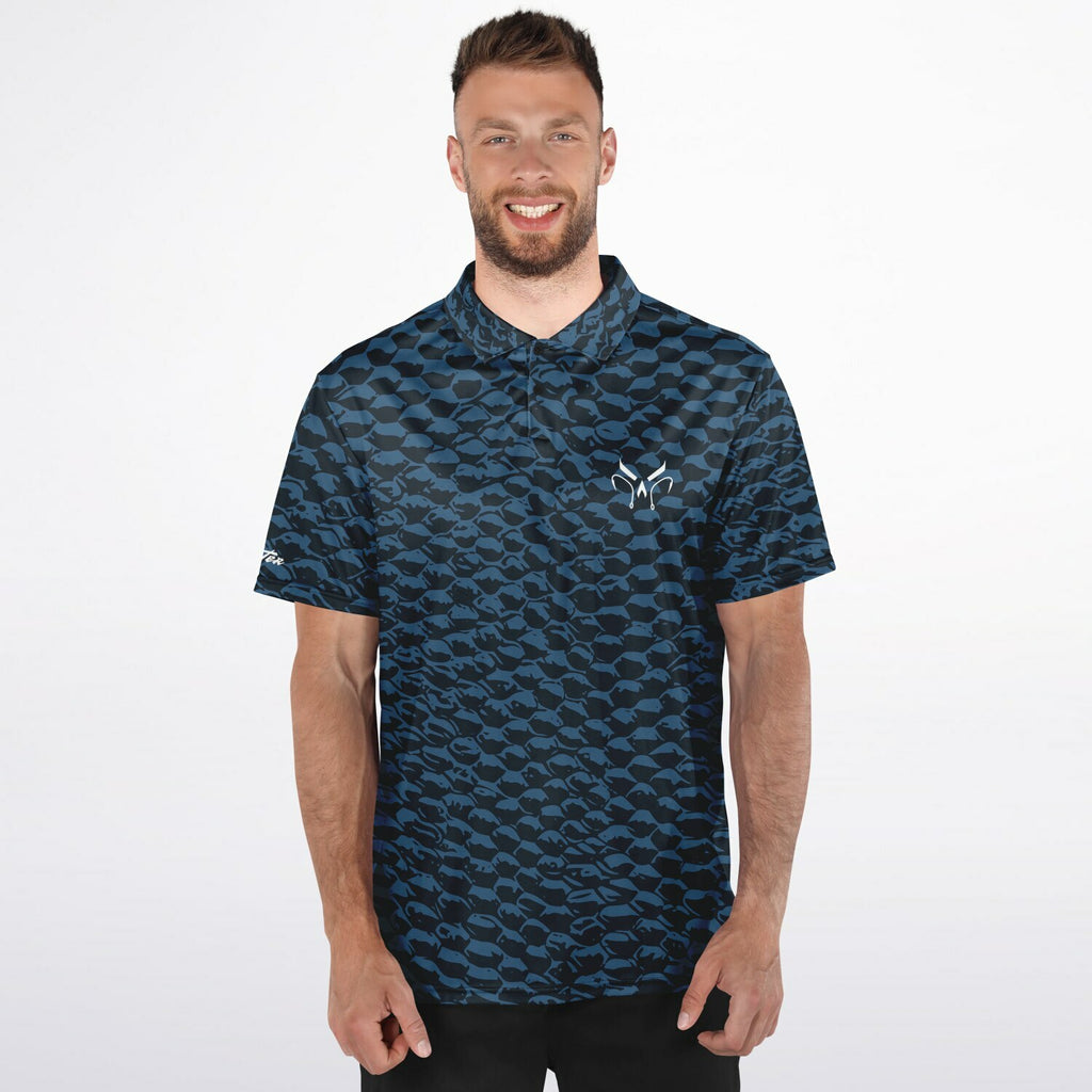 Blue Scales Polo Shirt - Men's