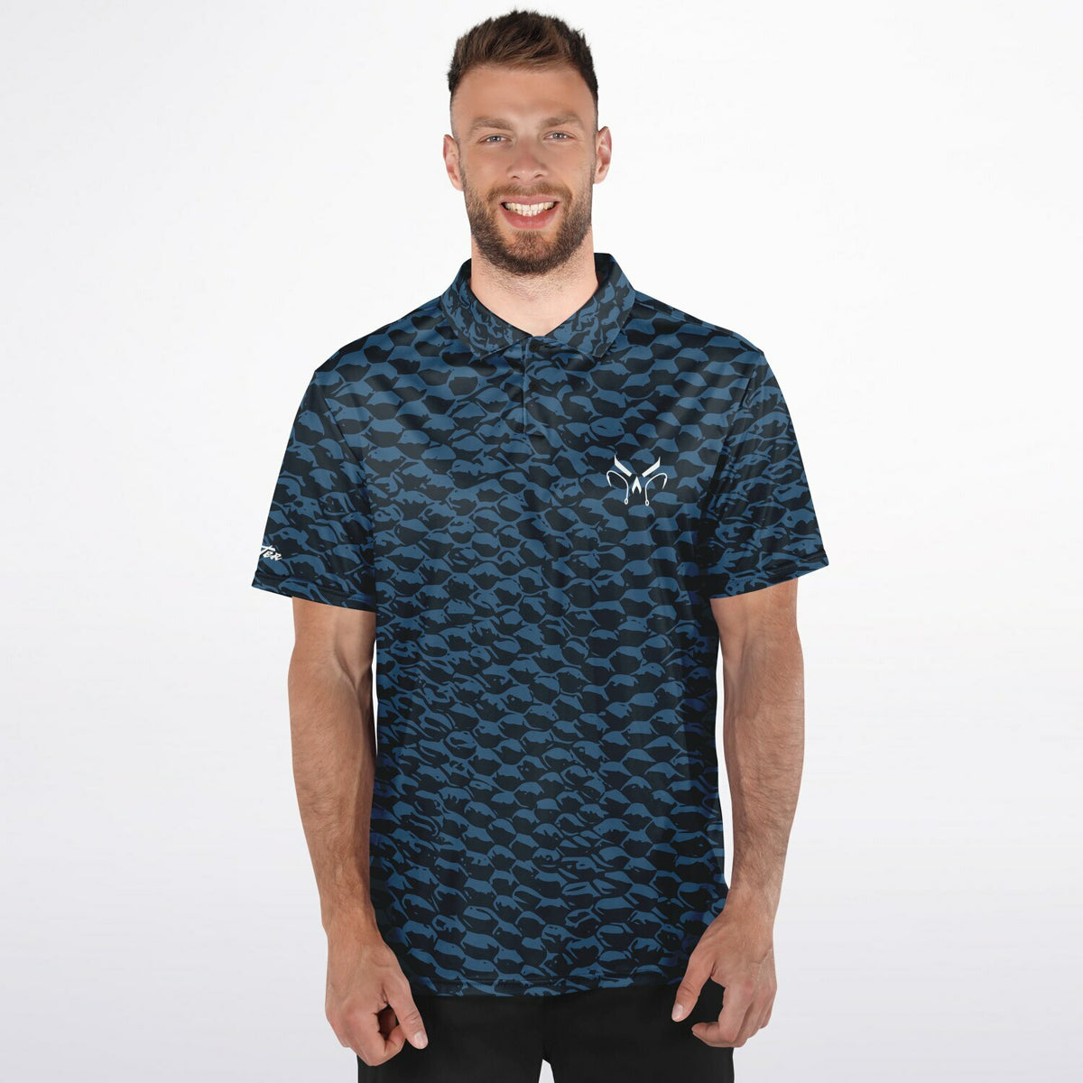 Blue Scales Polo Shirt - Men's