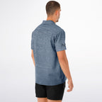 Wavelength Spread Collar Short Sleeve Button-Down Shirt - Men's