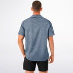 Wavelength Spread Collar Short Sleeve Button-Down Shirt - Men's