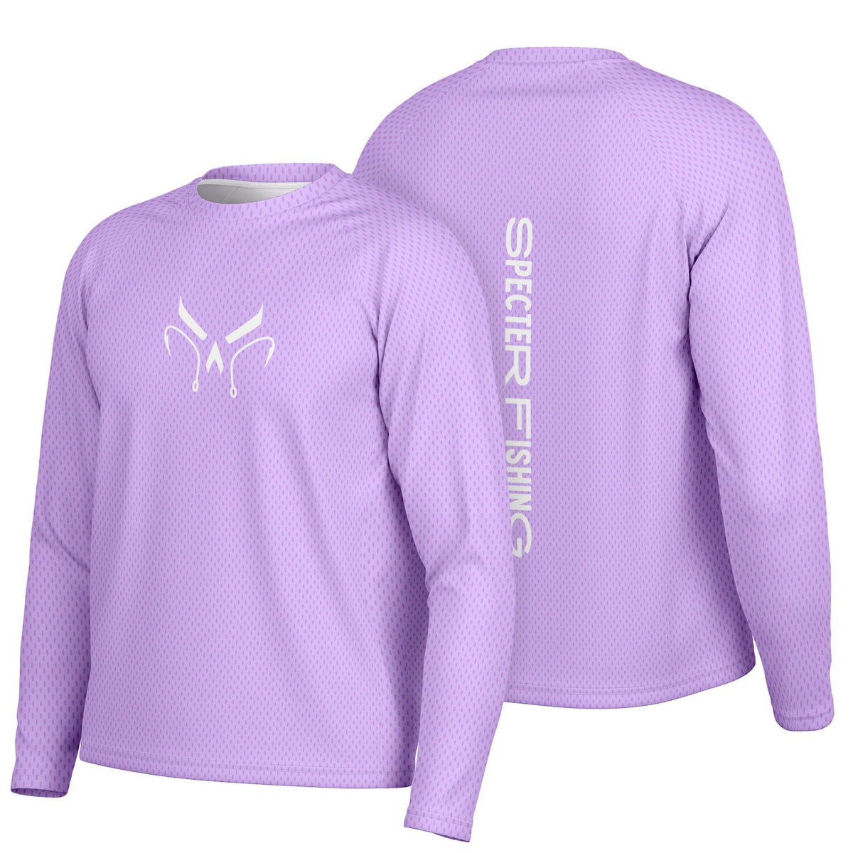 Purple Pastel Long Sleeve Fishing Shirt - Men's