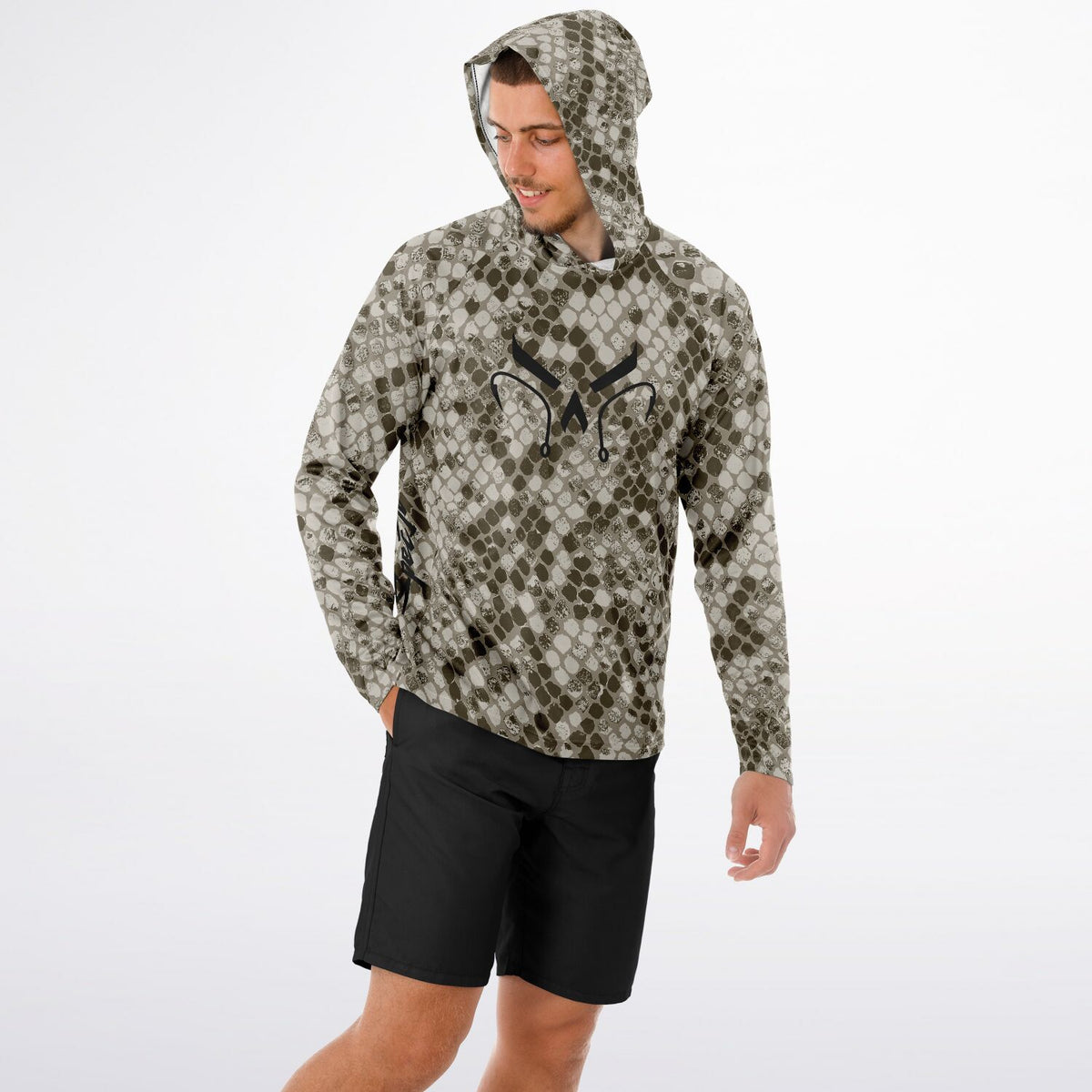 Desert Cobra Long Sleeve Hooded Fishing Shirt - Men's