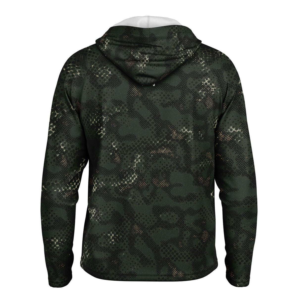 Dark Spotted Commander Long Sleeve Hooded Fishing Shirt - Men's