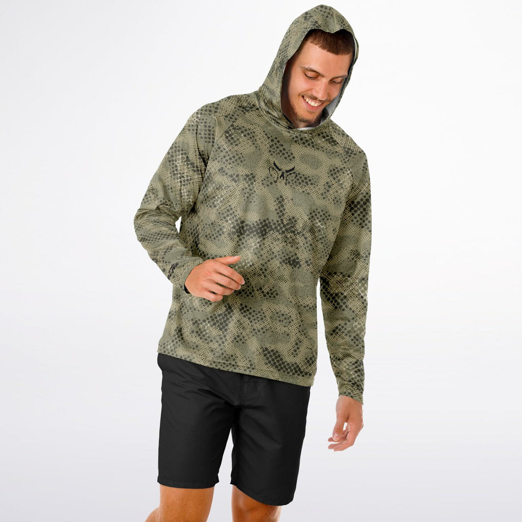 Spotted Commander Long Sleeve Hooded Fishing Shirt - Men's