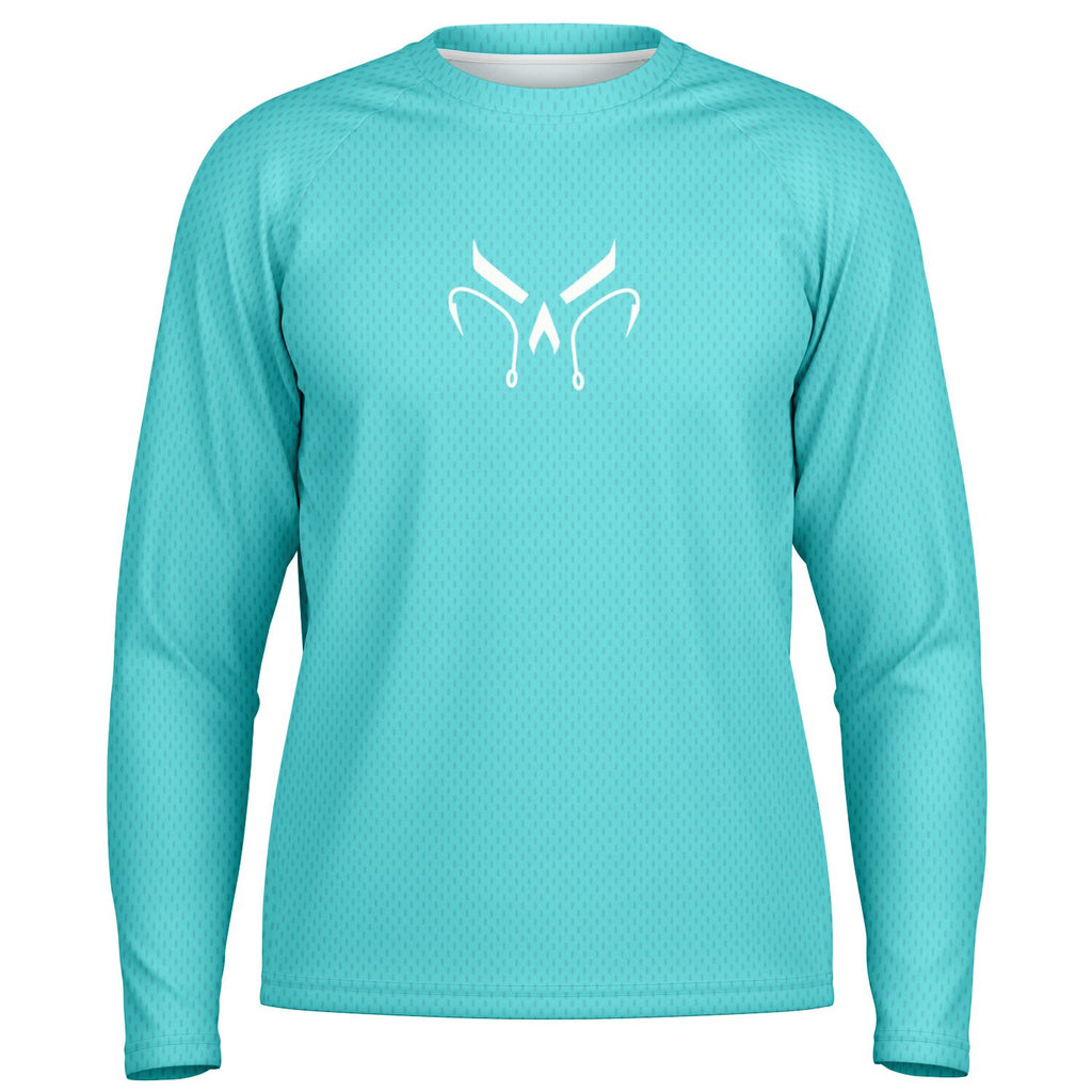 Aqua Pastel Long Sleeve Fishing Shirt - Men's