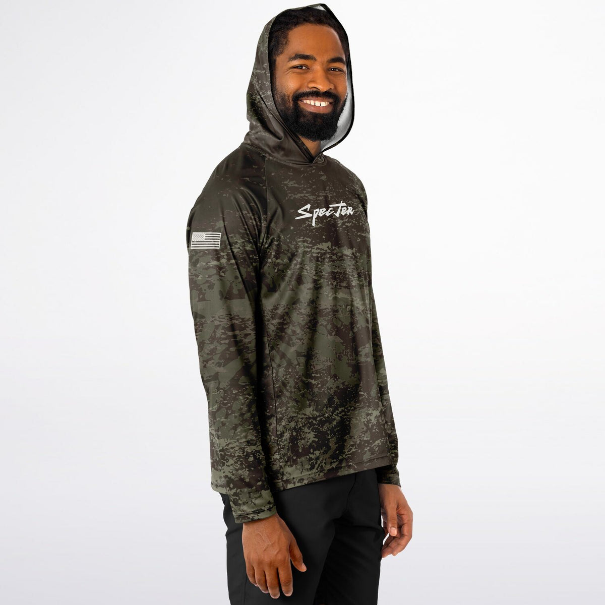 Woodland Long Sleeve Hooded Fishing Shirt - Men's