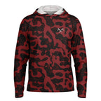 Red Commander Long Sleeve Hooded Fishing Shirt - Men's