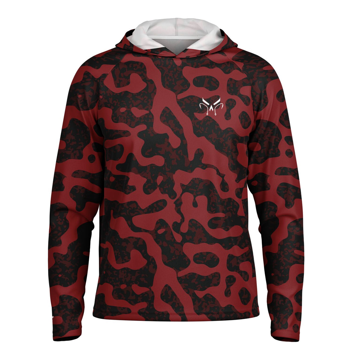 Red Commander Long Sleeve Hooded Fishing Shirt - Men's