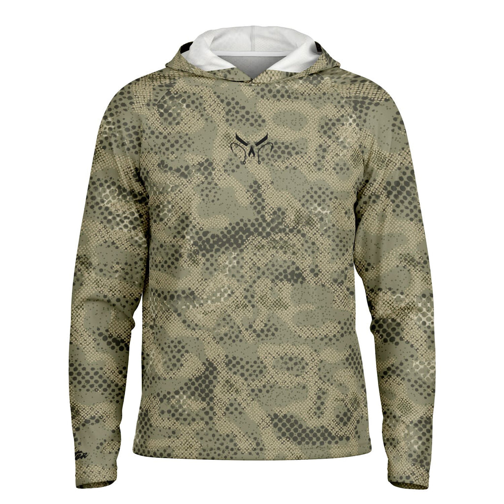 Spotted Commander Long Sleeve Hooded Fishing Shirt - Men's