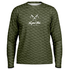 Olive Scales Long Sleeve Fishing Shirt - Men's