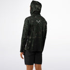 Dark Spotted Commander Long Sleeve Hooded Fishing Shirt - Men's
