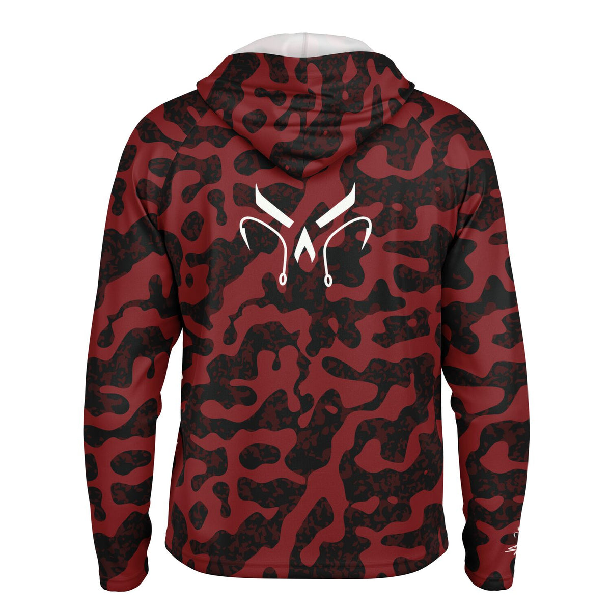 Red Commander Long Sleeve Hooded Fishing Shirt - Men's