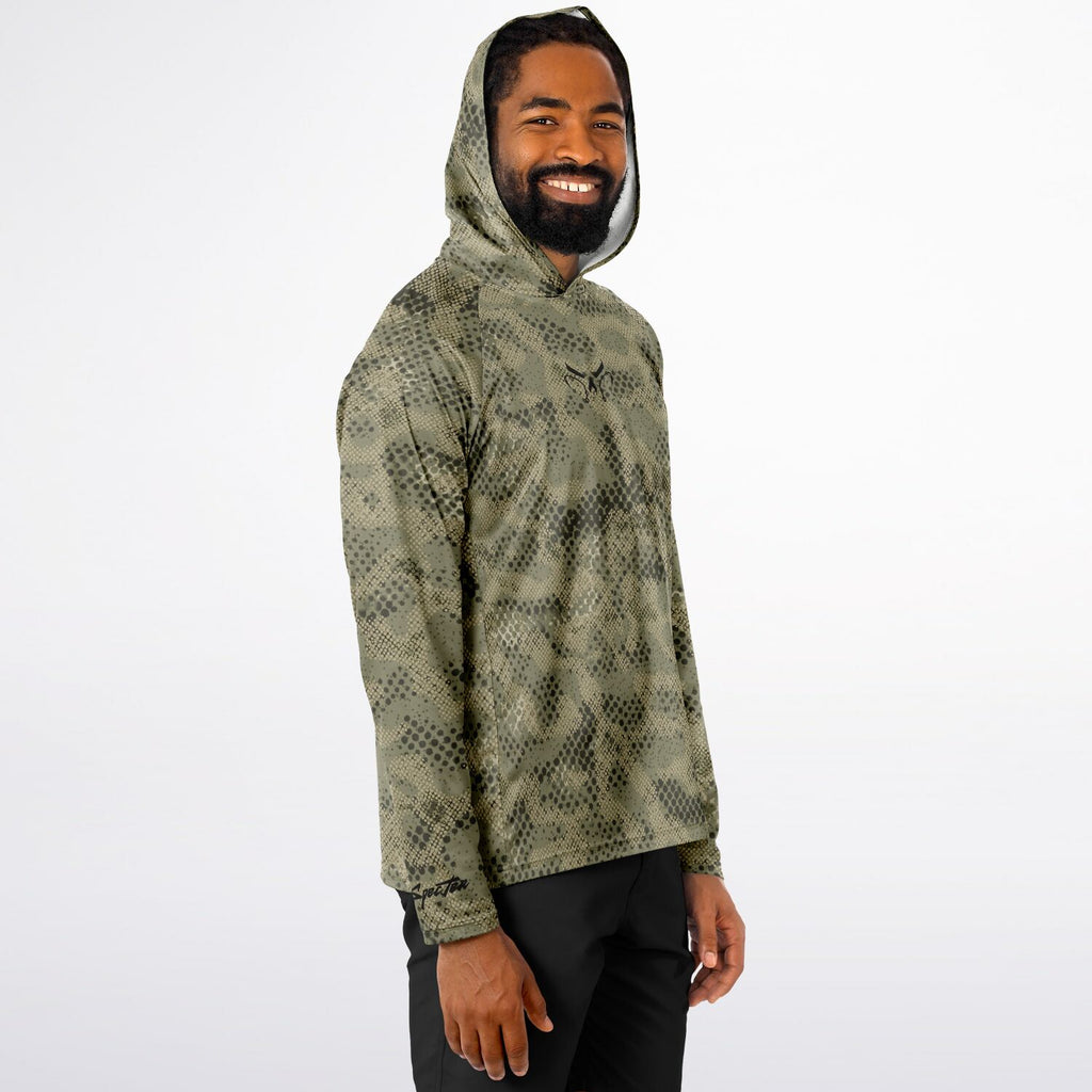 Spotted Commander Long Sleeve Hooded Fishing Shirt - Men's