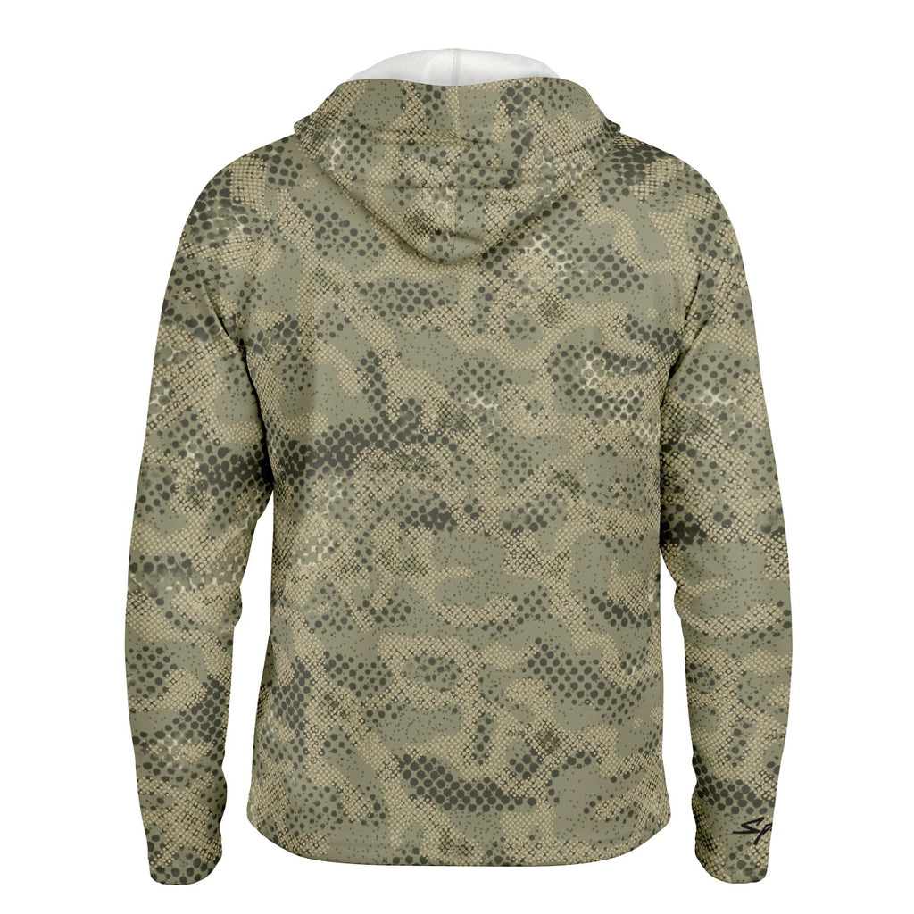 Spotted Commander Long Sleeve Hooded Fishing Shirt - Men's