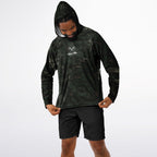 Dark Spotted Commander Long Sleeve Hooded Fishing Shirt - Men's