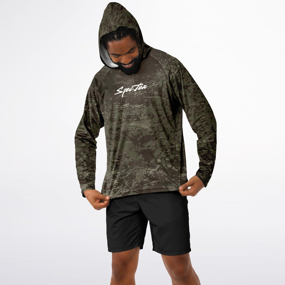 Woodland Long Sleeve Hooded Fishing Shirt - Men's