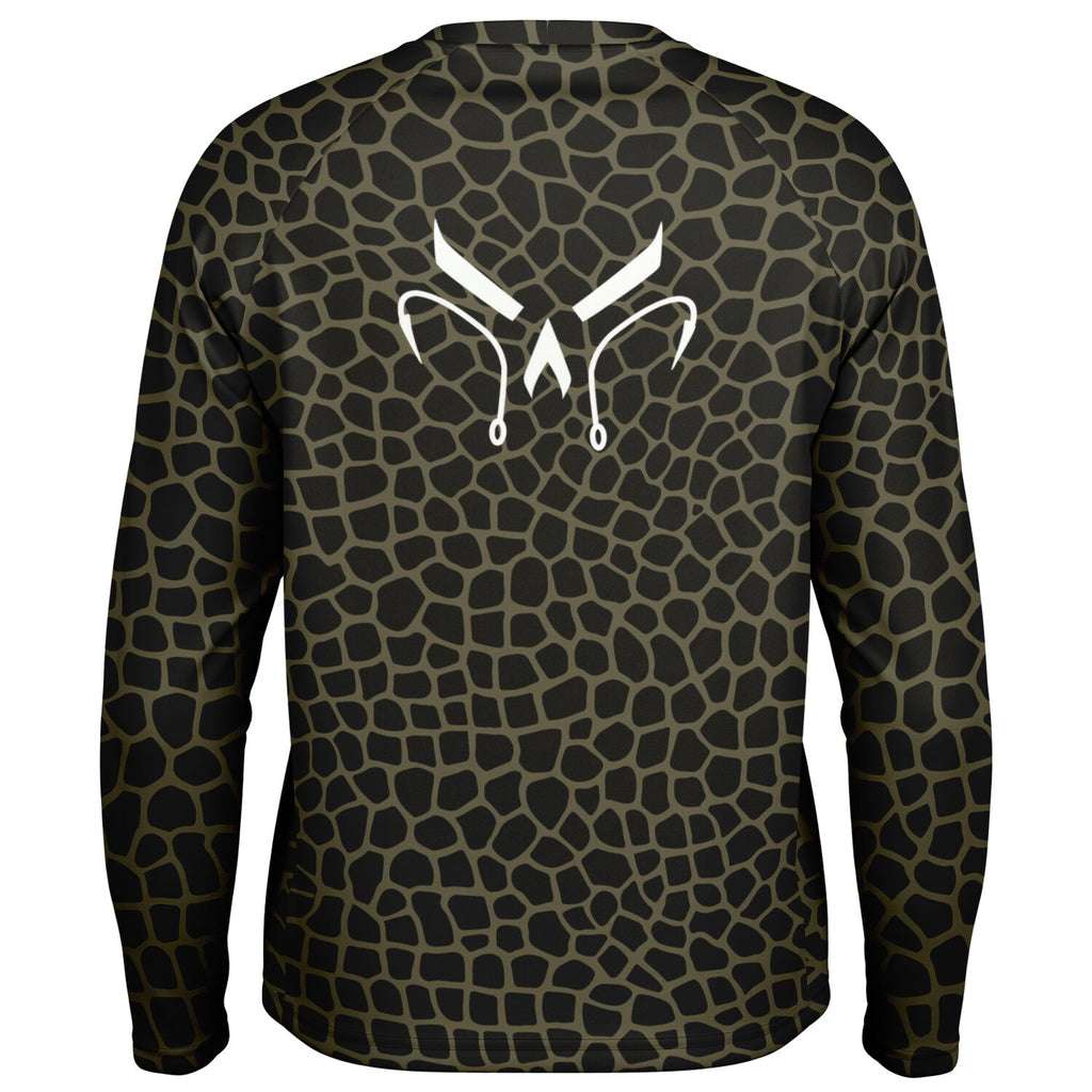 Olive Lava Long Sleeve Fishing Shirt - Men's